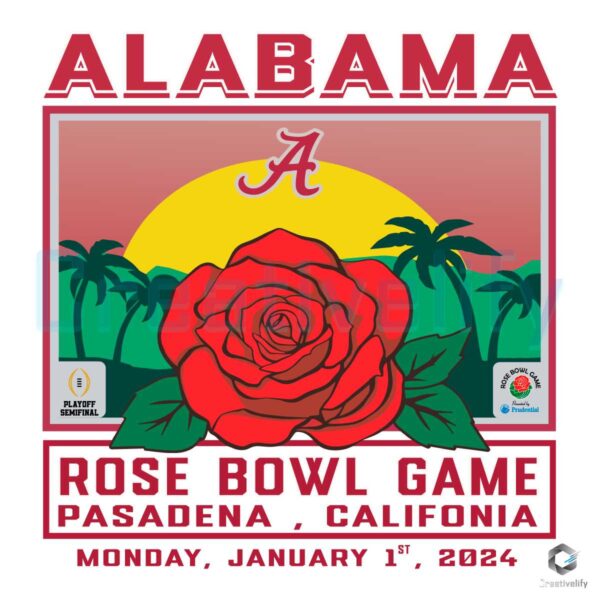 Alabama Rose Bowl Game Team SVG File