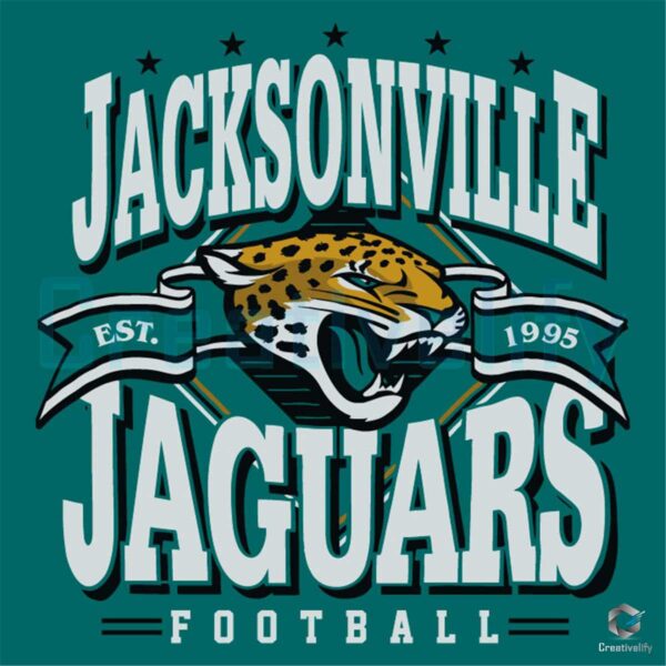 Jacksonville Jaguars Logo 1995 Vintage SVG