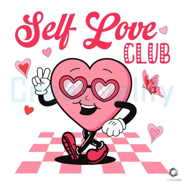 self-love-club-groovy-heart-valentine-svg