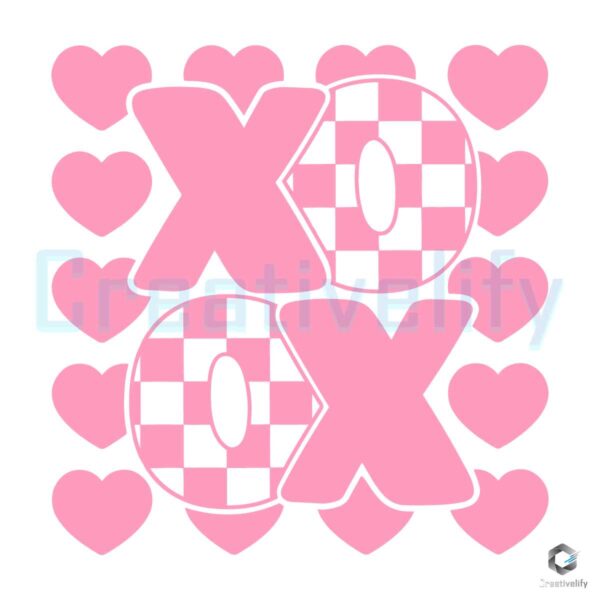xoxo-checkered-valentines-day-svg