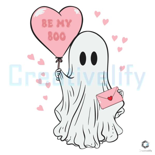 Be My Boo Heart Balloon Valentine's Day SVG File