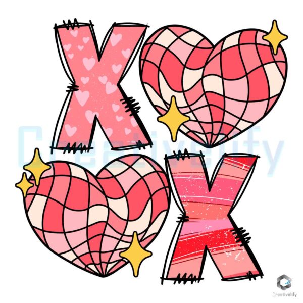 xoxo-pink-heart-valentine-svg