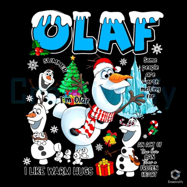 Santa Frozen Olaf Christmas PNG File