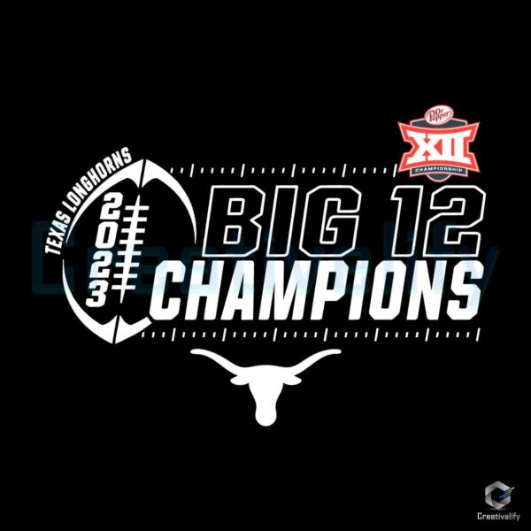 Big 12 Champions Texas Longhorns 2023 SVG
