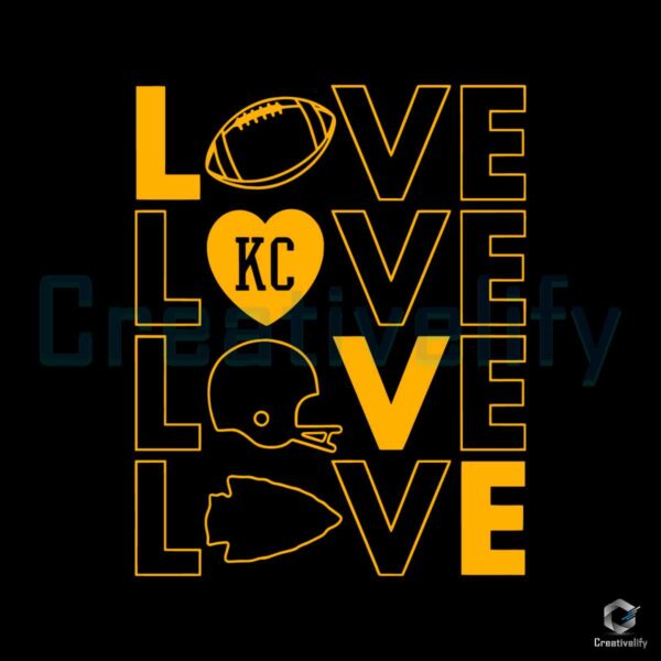 love-kansas-city-football-helmet-svg