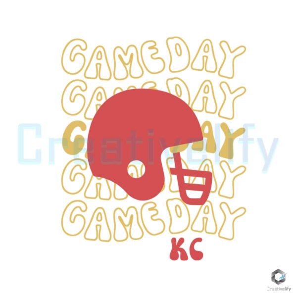 Game Day Chiefs Football Helmet SVG File