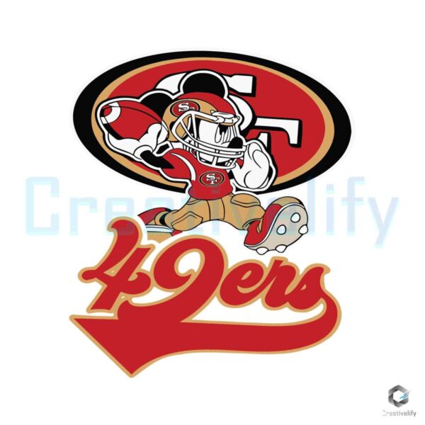 Mickey San Francisco 49ers Player SVG File