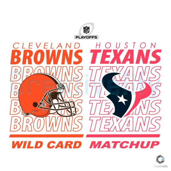Texans Vs Browns Wild Card Matchup SVG File