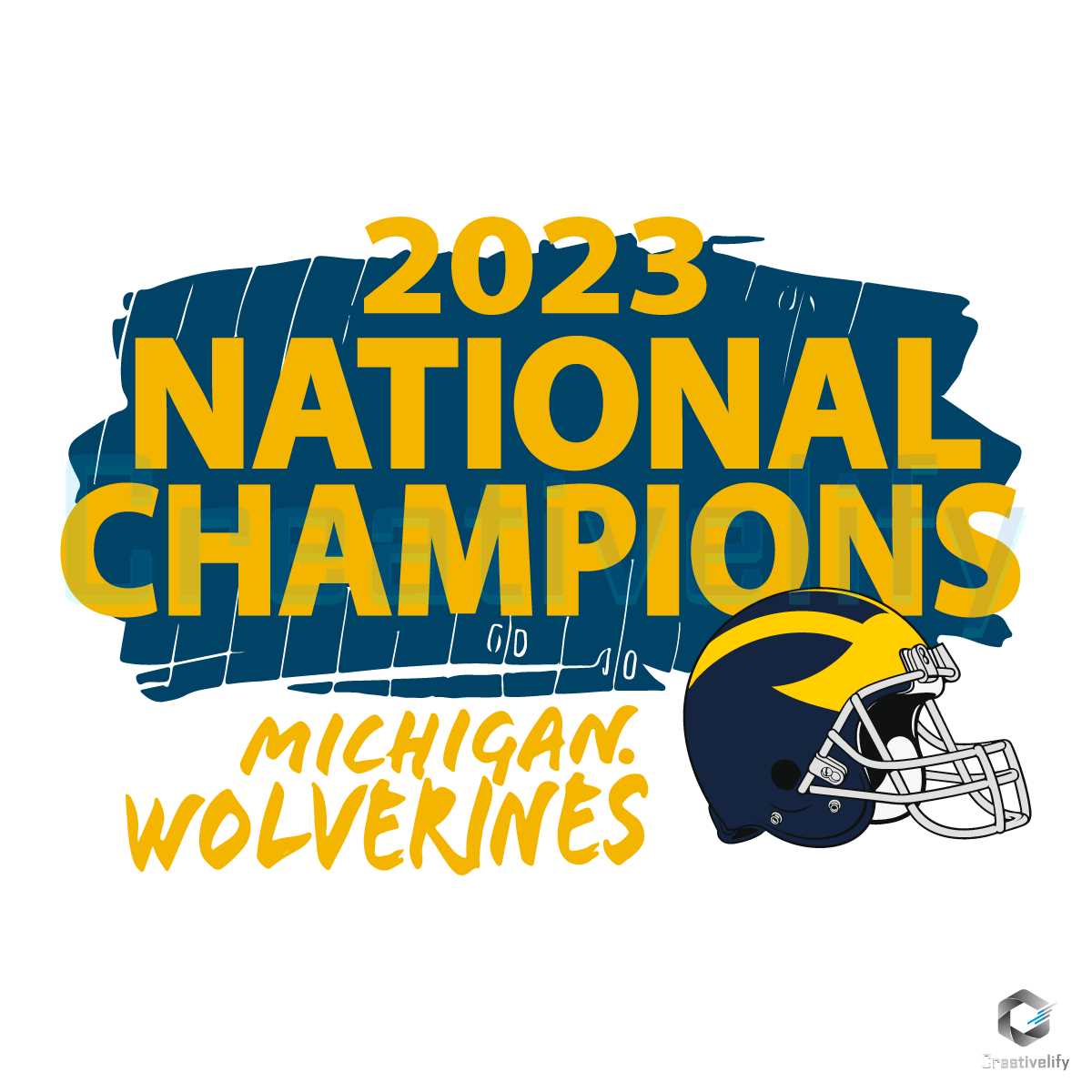 Michigan Wolverines Helmet SVG 2023 National Champions File - CreativeLify