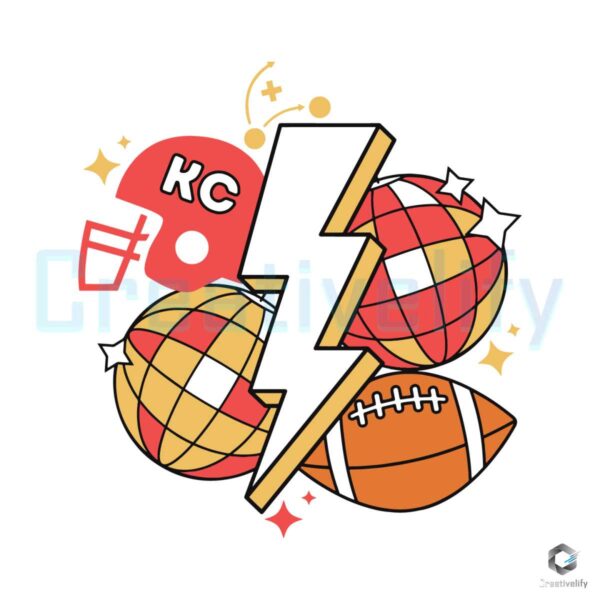 KC Chiefs Team Lightning Bolt SVG File