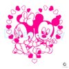 Pink Mickey Minnie Valentines Couple SVG