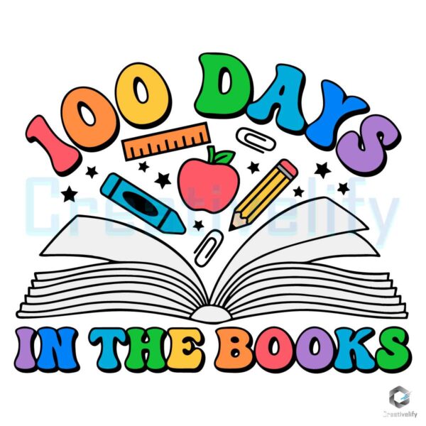 retro-100-days-in-the-books-svg