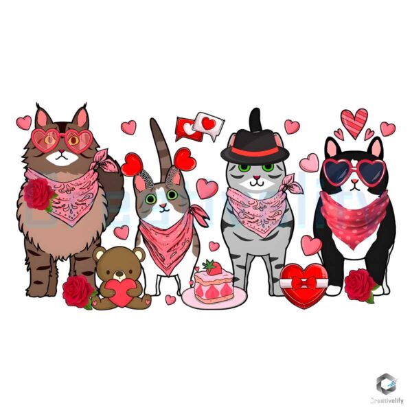 cute-cats-family-valentines-day-png