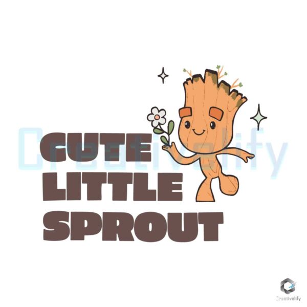 Baby Groot Cute Little Sprout SVG File