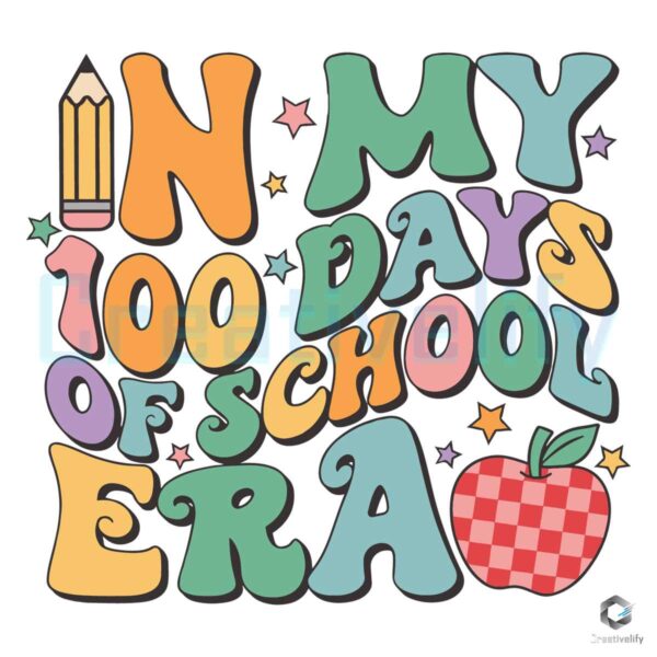 retro-in-my-100-days-of-school-era-svg