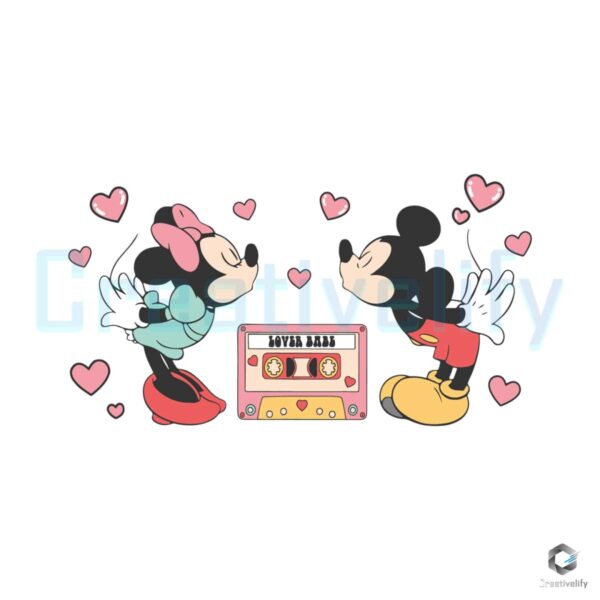 Minnie Mickey Love Babe Cassette SVG