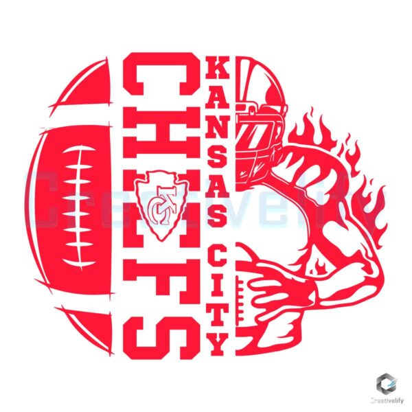 kansas-city-football-player-svg-digital-download