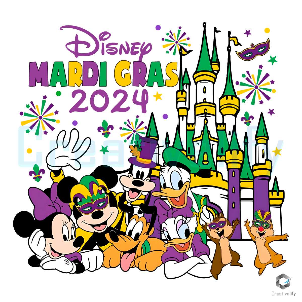 Disney Mardi Gras 2024 PNG Mickey Family Carnival File CreativeLify