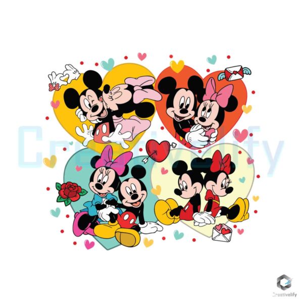 Mickey Minnie Lover Heart SVG File