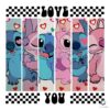 Stitch And Angel Love You Valentine PNG