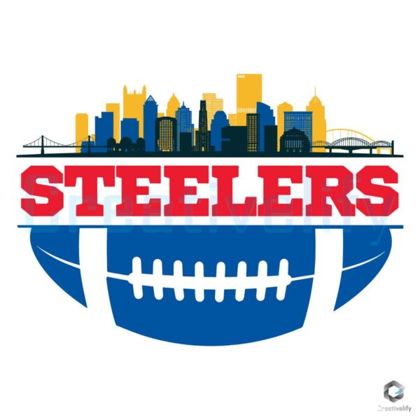 Pittsburgh Steelers Football Team Skyline SVG
