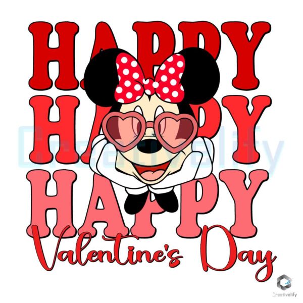 Happy Valentine's Day Minnie Mouse SVG