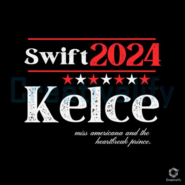 Swift Kelce 2024 Election Chiefs Team SVG