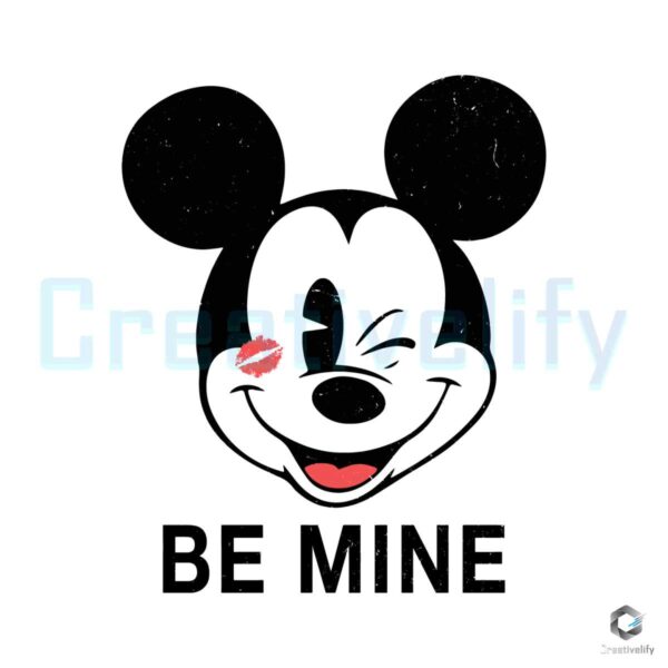 Be Mine Love Mickey Valentine SVG File
