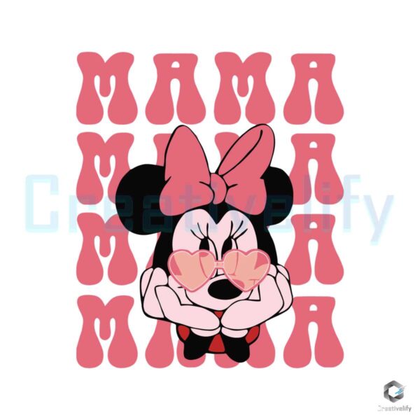 Mama Minnie Heart Valentine's Day SVG File
