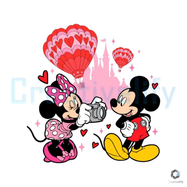Mickey And Minnie Lover Valentine SVG File