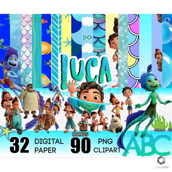 Disney Luca Wallpaper Bundle PNG File