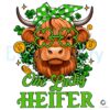 One Lucky Heifer Patricks Day Cow PNG