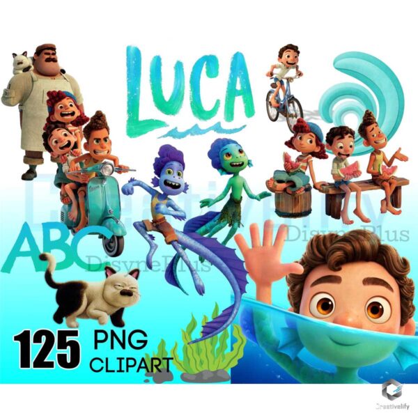 Luca Disney Movie Bundle PNG File Digital