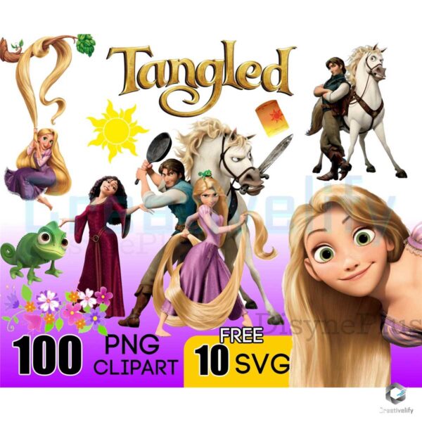 Tangled Princess Disney PNG Bundle File