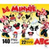 Red Minnie Mouse Mickey Bundle PNG File