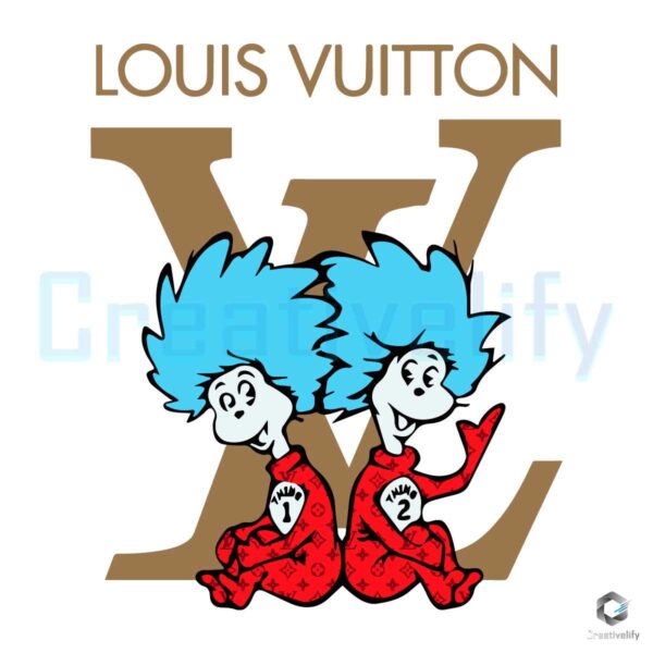 Dr Seuss Louis Vuitton Thing 1 Thing 2 SVG