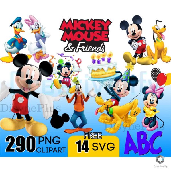 Mickey Mouse And Friends PNG Bundle Digital