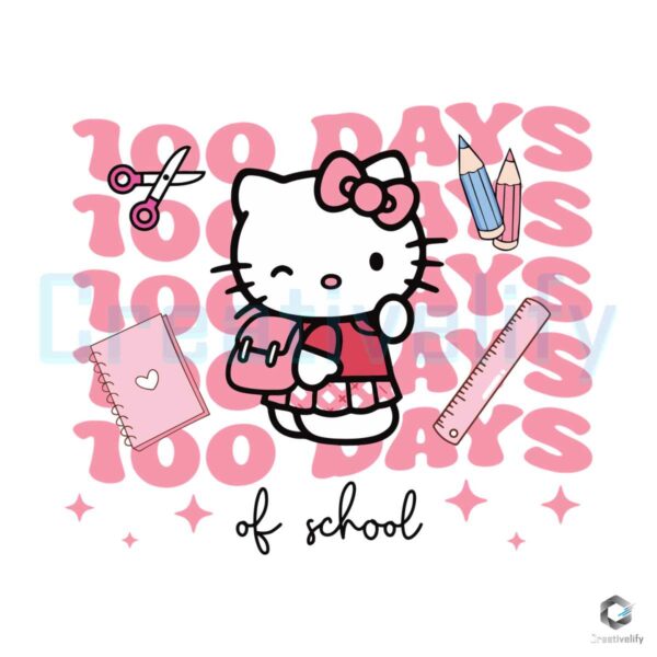 hello-kitty-100-days-of-school-svg