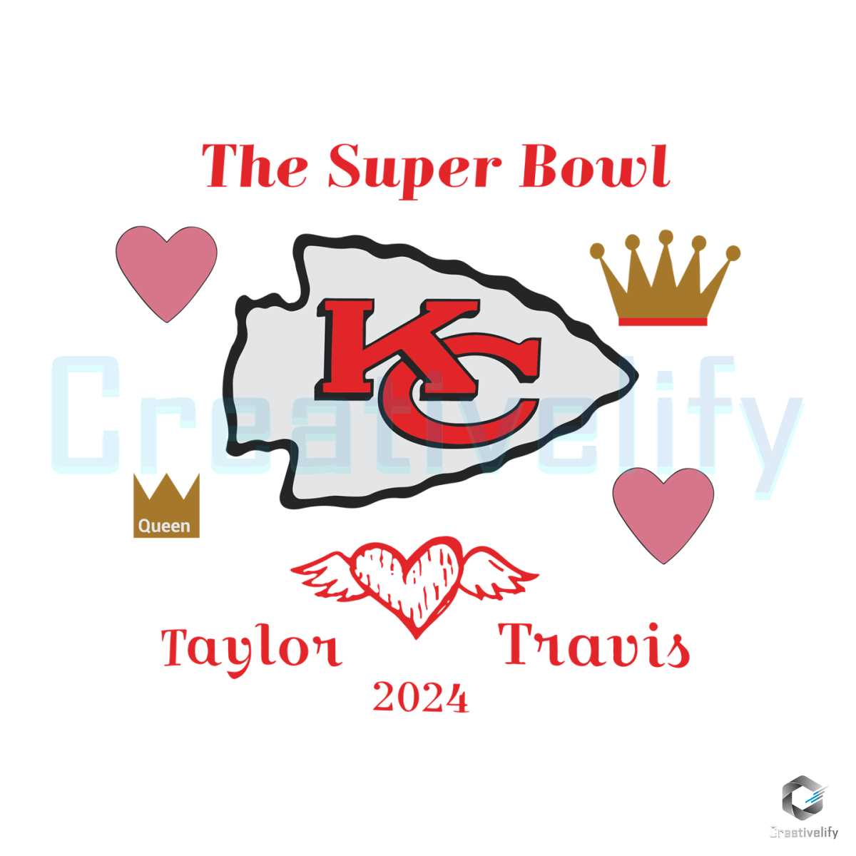 Taylor Travis Chiefs 2024 SVG The Super Bowl Football File CreativeLify