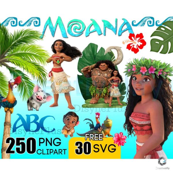 Moana Disney Movie Bundle PNG File