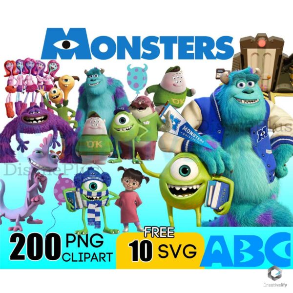 Monster Movie Disney Bundle PNG File
