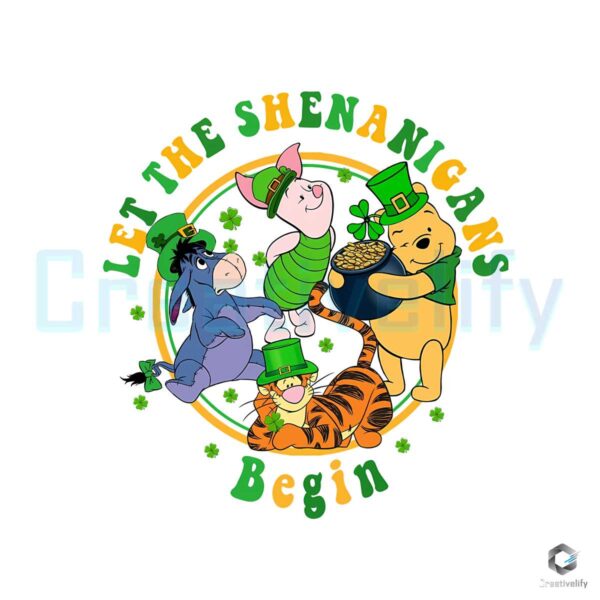 Let Shenanigans Begin Pooh Friends PNG