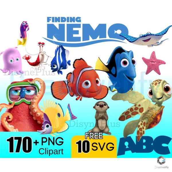 Finding Nemo Disney Movie PNG Bundle File