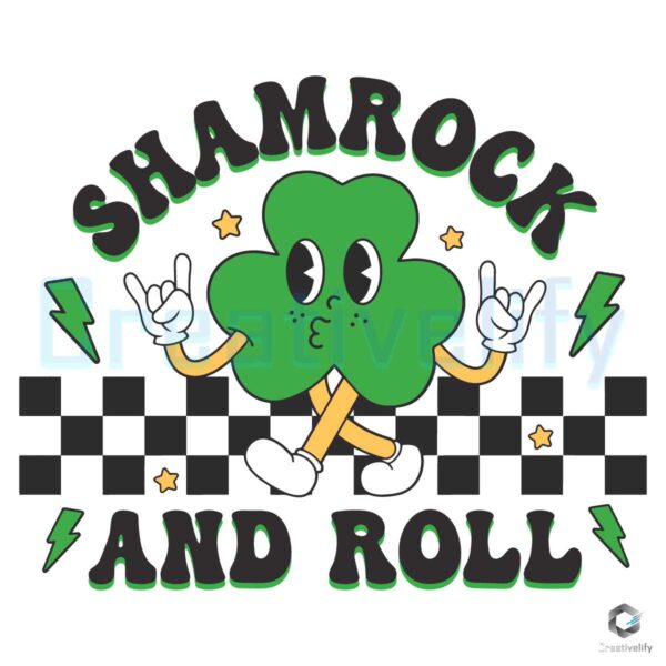 Shamrock And Roll St Patricks Day SVG