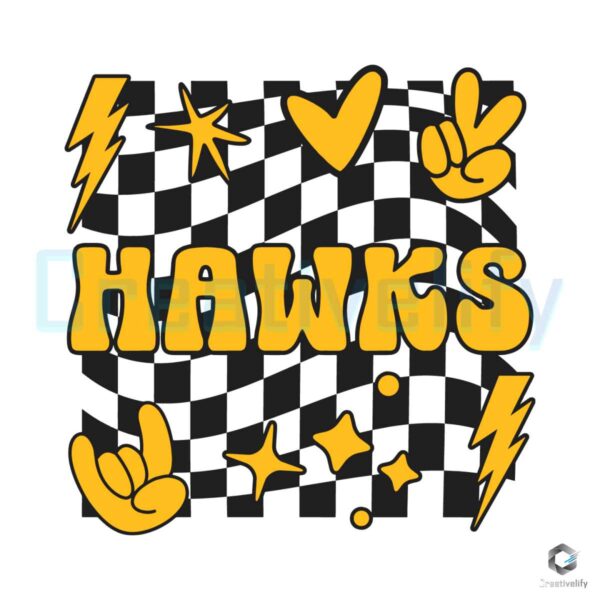 checkerboard-hawks-ncaa-team-svg