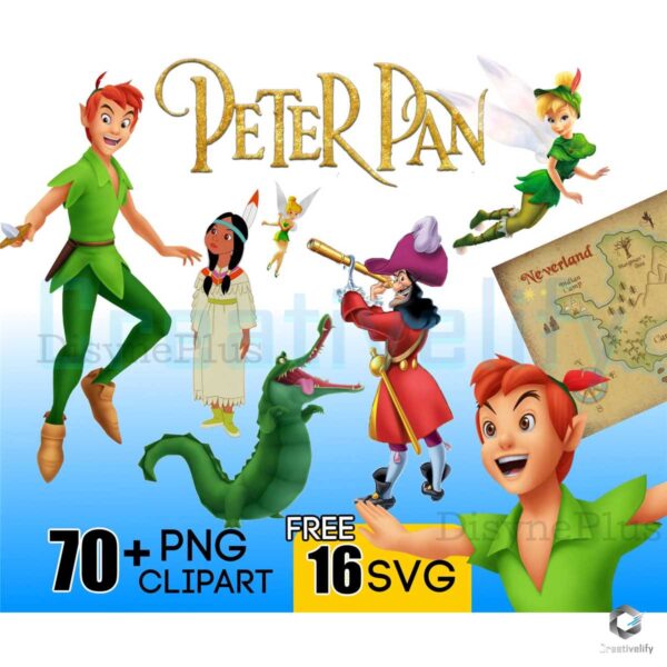 Peter Pan In Neverland PNG Bundle File