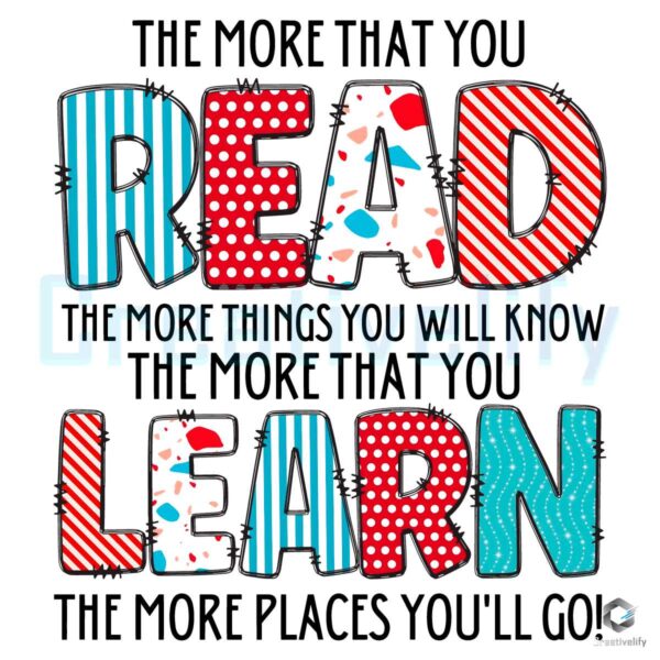 The More That You Read Dr Seuss PNG