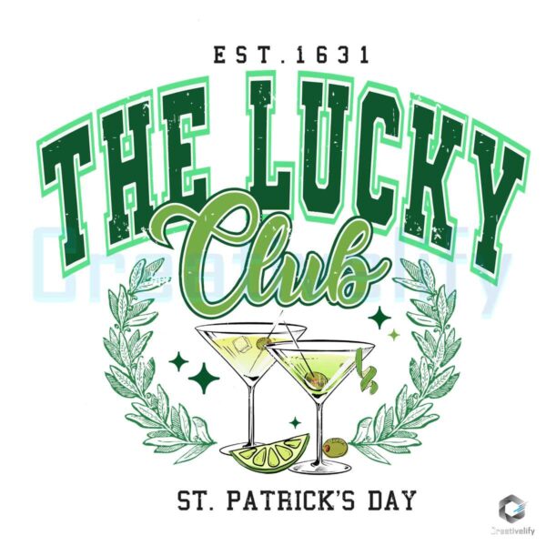 The Lucky Club St Patricks Day Est 1631 PNG File