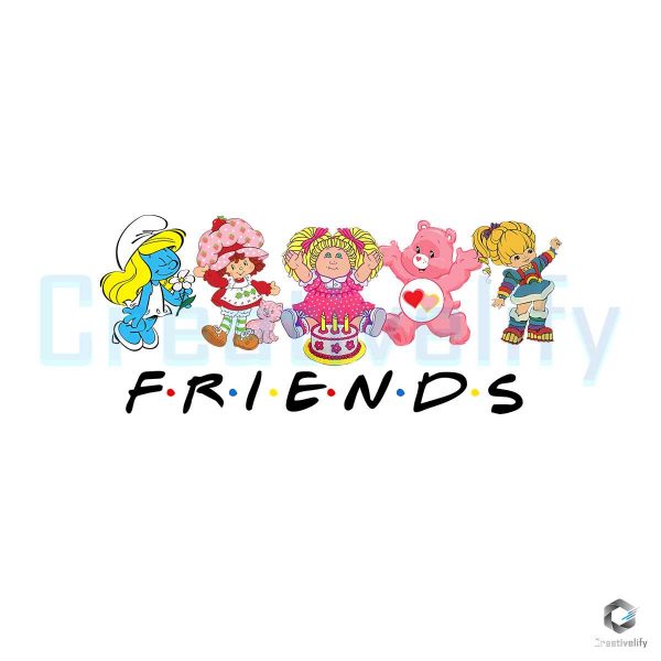 Nostalgic 80s Friends Strawberry Shortcake PNG