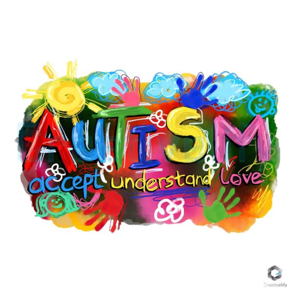 Autism Accept Understand Love PNG File